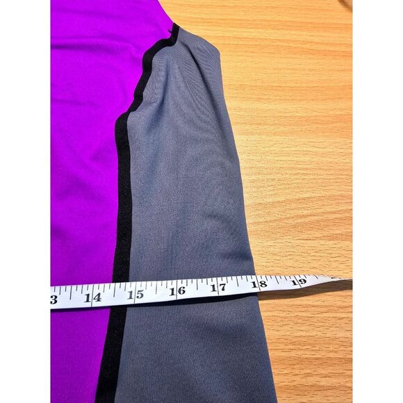 Title Nine Dress M Futurama Color Block Purple Athletic Athleisure Stretch Comfy - Picture 5 of 11